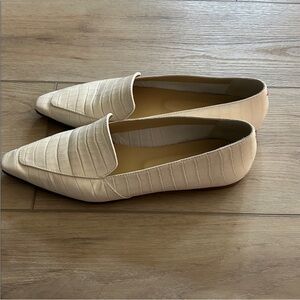 Aeyde Aurora croc leather flats size women’s 6
